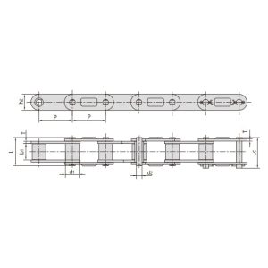 Стальная сельскохозяйственная цепь серии ANSI типа CA