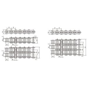 Прецизионная роликовая цепь с коротким шагом и шплинтами серии A
