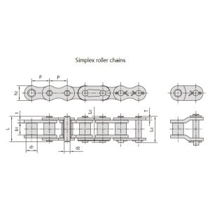 Прецизионные роликовые цепи с коротким шагом серии B