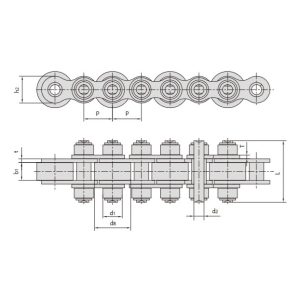 конвейерные цепи с большими роликами
