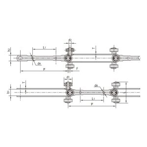 двойная шарнирная конвейерная цепь