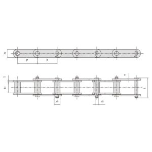инженерная стальная втулочная цепь