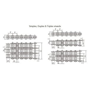 Роликовая цепь с шплинтами серии Heavy Duty