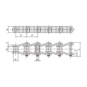 тяжелая цепь передачи с кривошипными звеньями