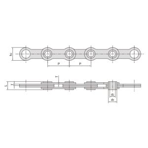 полая цепочка с булавками