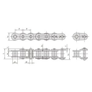 высокопрочные роликовые цепи с коротким шагом для тяжелых условий эксплуатации