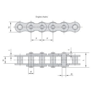 цепь мотоциклетного двигателя