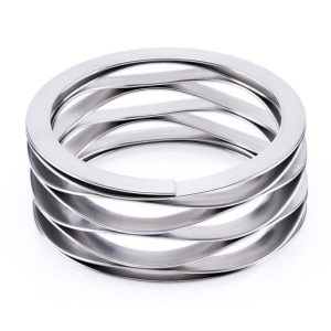 многовитка волнообразная пружина с прокладками на концах