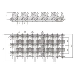 роликовая цепь для текстильного оборудования