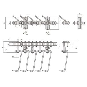 конвейерная цепь для линии по производству колбасных изделий