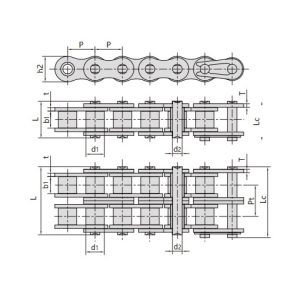 самосмазывающаяся роликовая цепь с коротким шагом