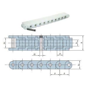 пластиковая роликовая цепь с коротким шагом