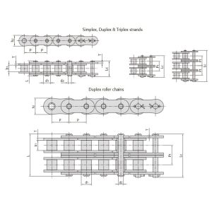 высокопрочная роликовая цепь с коротким шагом