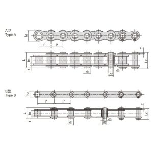 цепь из нержавеющей стали с полыми штифтами