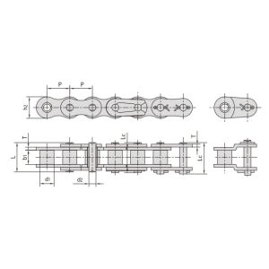 роликовая цепь из нержавеющей стали с коротким шагом