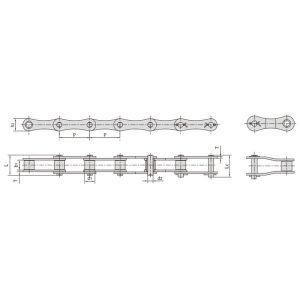 Стальная сельскохозяйственная цепь типа S