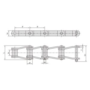 сварная конструкционная изогнутая пластинчатая цепь