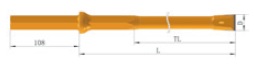 Шестигранный хвостовик 22 x 108 мм